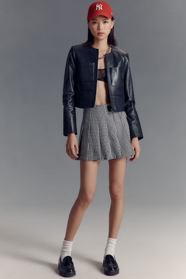 Slide View: 2: Lamarque Linette Leather Jacket