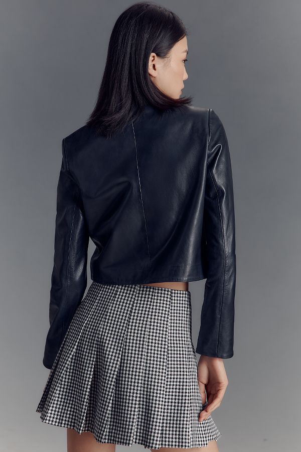 Slide View: 4: Lamarque Linette Leather Jacket