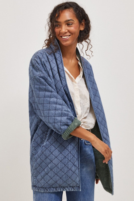 quilted denim jacket