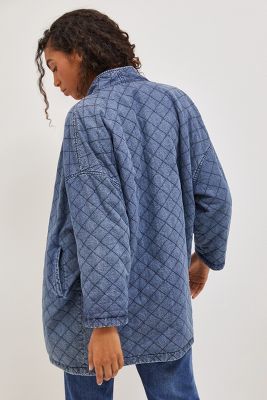 quilted denim jacket