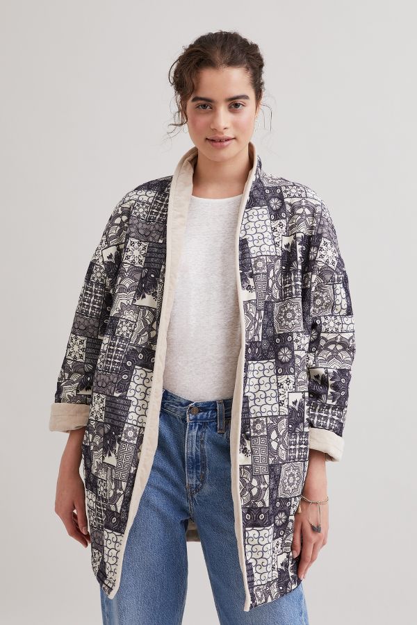 Current Air Reversible Quilted Kimono Jacket | Anthropologie UK