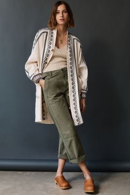 embroidered kimono cardigan
