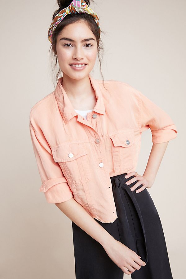 Slide View: 1: Open Road Cropped Trucker Jacket