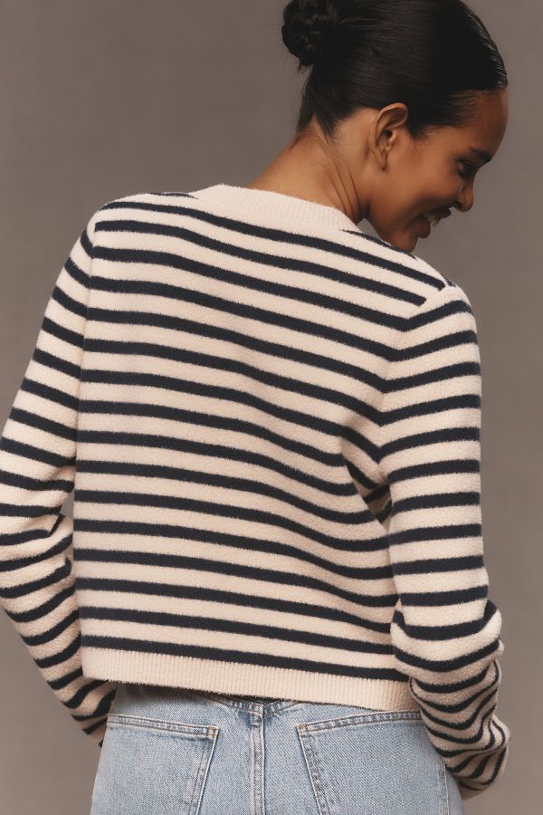 Slide View: 3: NVLT Striped Sweater Lady Jacket