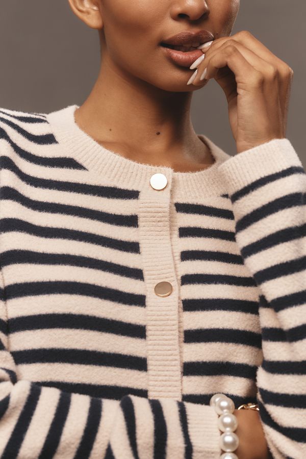 Slide View: 4: NVLT Striped Sweater Lady Jacket