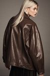 Thumbnail View 3: The Weston Boyfriend Jacket by Pilcro: Faux Leather Edition