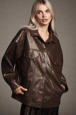 The Weston Boyfriend Jacket by Pilcro: Faux Leather Edition