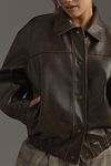 Thumbnail View 8: Pilcro Oversized Washed Faux-Leather Jacket