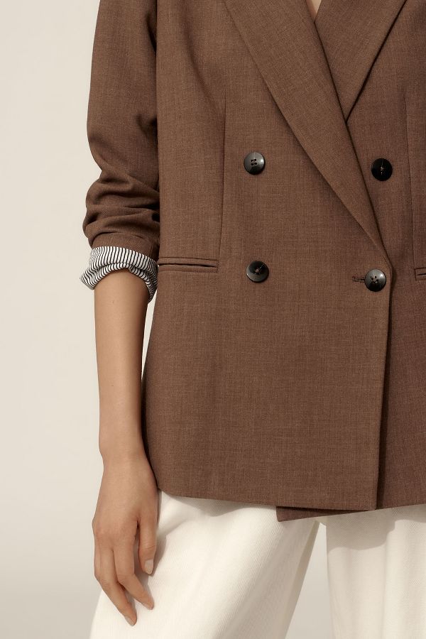 Slide View: 2: Maeve Oversized Blazer Jacket