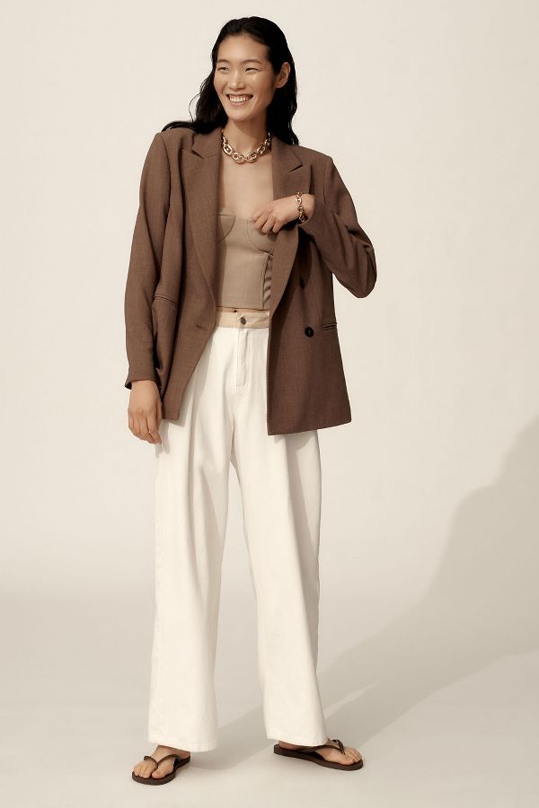 Slide View: 1: Maeve Oversized Blazer Jacket