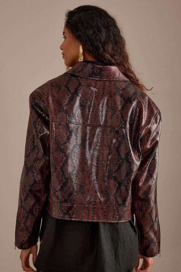 Vista de diapositivas: 6: Chaqueta Estampado Serpiente Oxblood Por Anthropologie