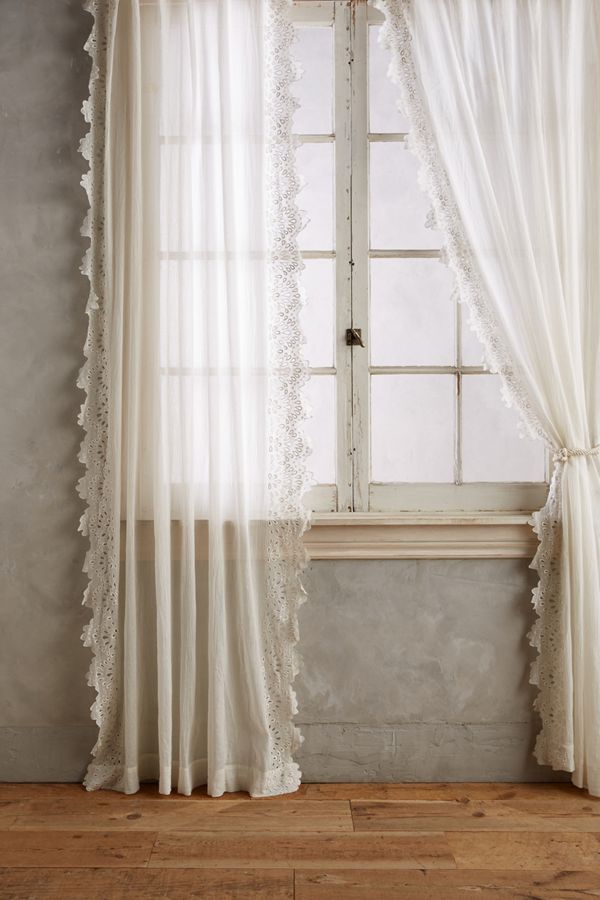 Eyelet Trimmed Curtain Anthropologie Uk