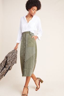 anthropologie utility skirt