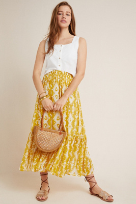 tiered maxi skirt anthropologie