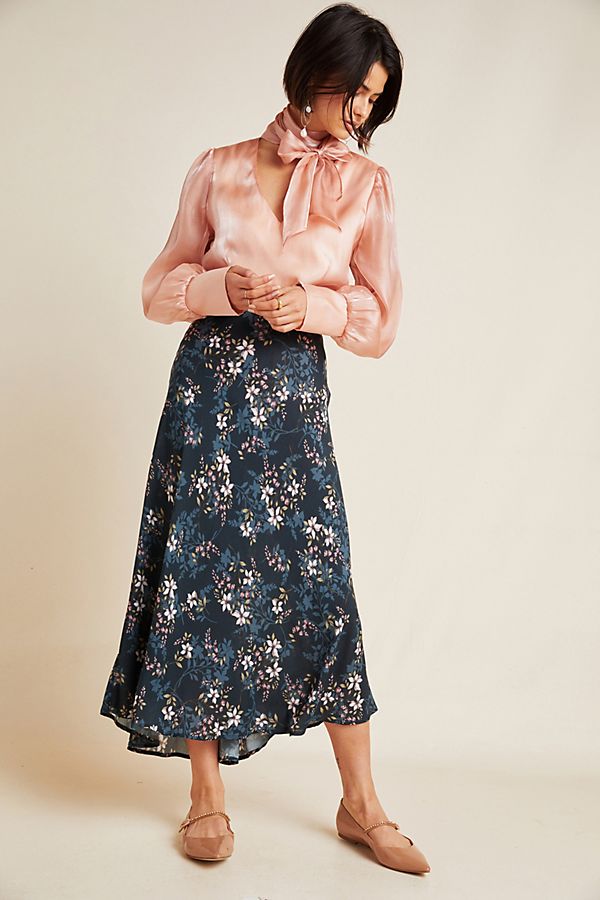 Slide View: 1: Shay A-Line Midi Skirt