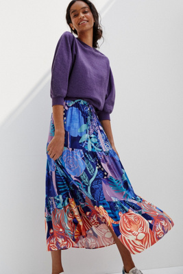 tiered maxi skirt anthropologie