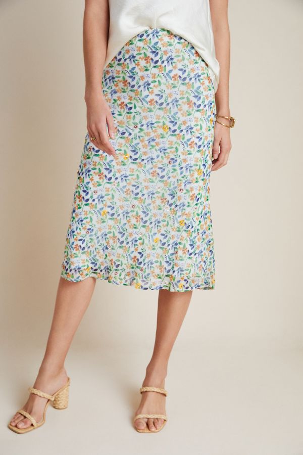Simmi Beaded-Floral Skirt | Anthropologie UK