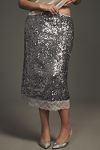 Thumbnail View 6: By Anthropologie Sequin Lace Midi Skirt