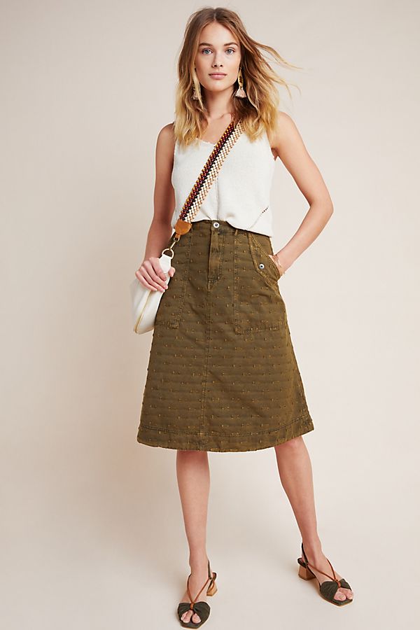 Slide View: 1: Aubrey Textured Utility Skirt
