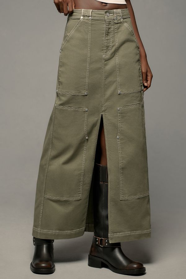 Slide View: 4: Pilcro Carpenter Front-Slit Maxi Skirt