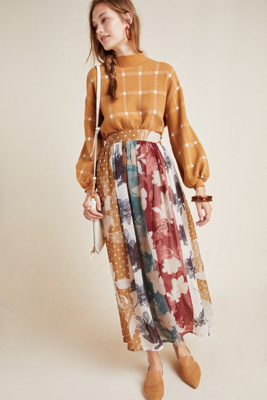 anthropologie long skirt