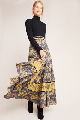 anthropologie long skirt