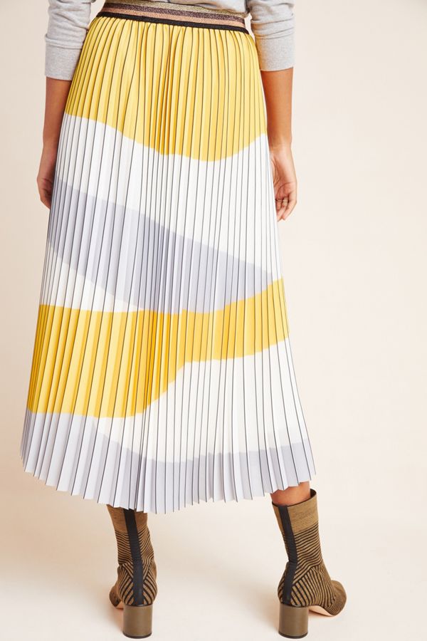 A-Line Pleated Georgette Skirt main image 0