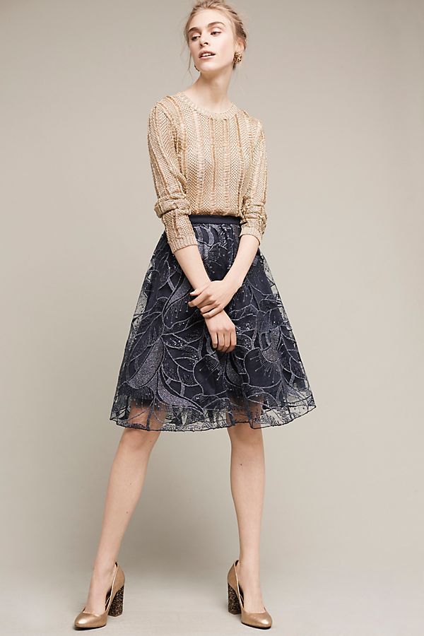 Shimmered Lace Skirt | Anthropologie