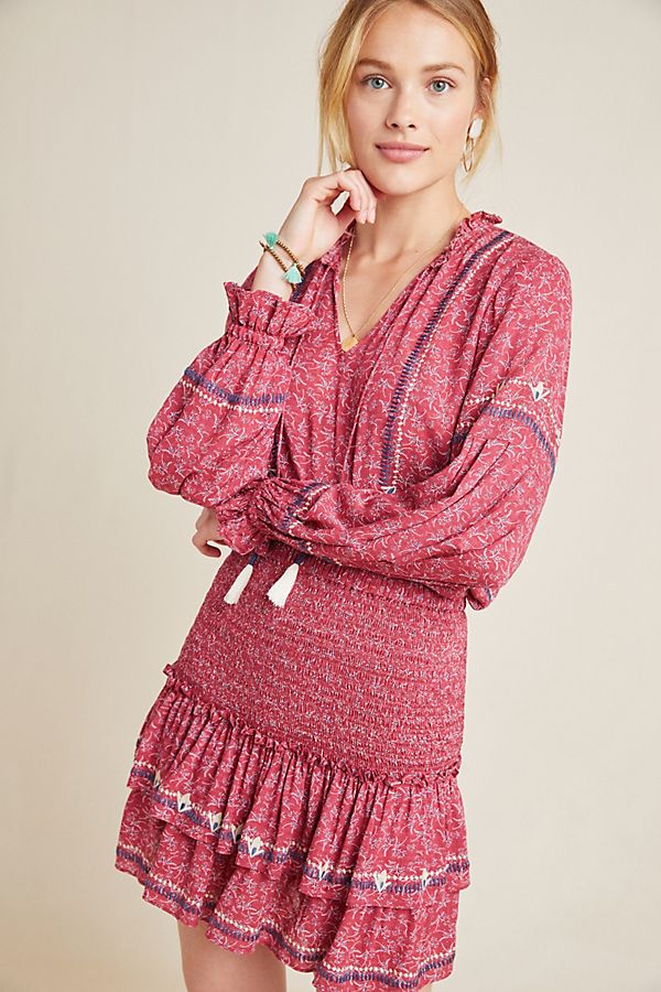Slide View: 1: Augustina Tiered Mini Skirt