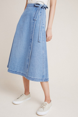 citizens of humanity madelyn denim wrap skirt