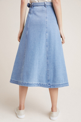 citizens of humanity madelyn denim wrap skirt