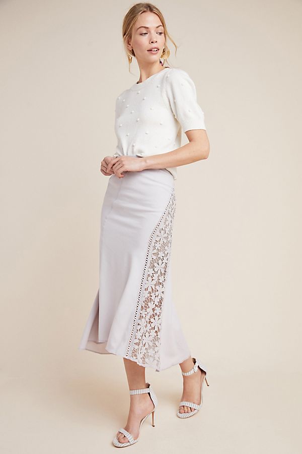 Slide View: 1: Byron Lars Floral Midi Skirt