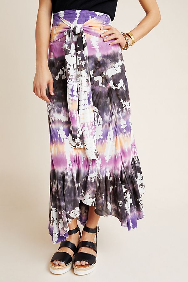 Slide View: 2: Tie-Dyed Maxi Skirt