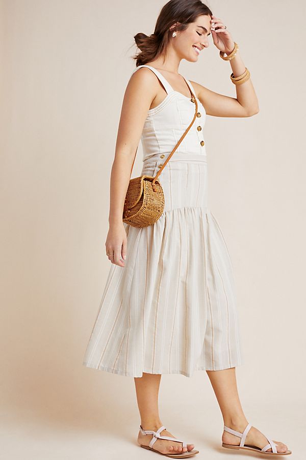Slide View: 1: Evonna Striped Skirt