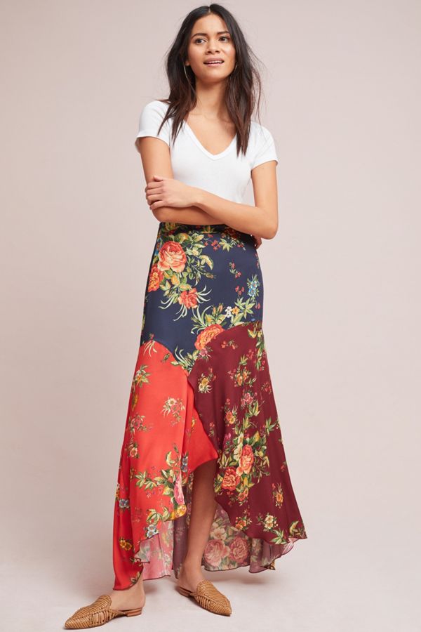 Farm Rio Patchwork Maxi Skirt | Anthropologie