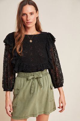 anthropologie utility skirt