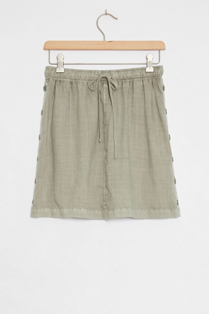 Cloth & Stone Button-Side Mini Skirt | Anthropologie