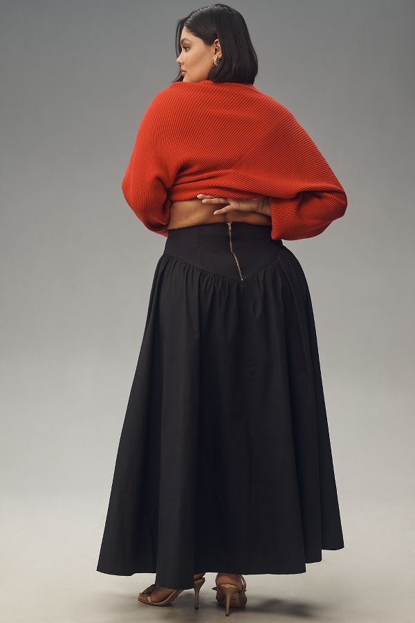 Slide View: 8: Maeve Drop-Waist A-Line Maxi Skirt