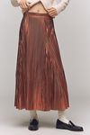 Thumbnail View 2: By Anthropologie Metallic Pleated Midi Skirt