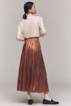 Thumbnail View 3: By Anthropologie Metallic Pleated Midi Skirt