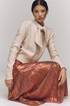 Thumbnail View 4: By Anthropologie Metallic Pleated Midi Skirt