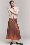 Thumbnail View 1: By Anthropologie Metallic Pleated Midi Skirt