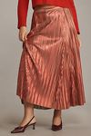 Thumbnail View 6: By Anthropologie Metallic Pleated Midi Skirt