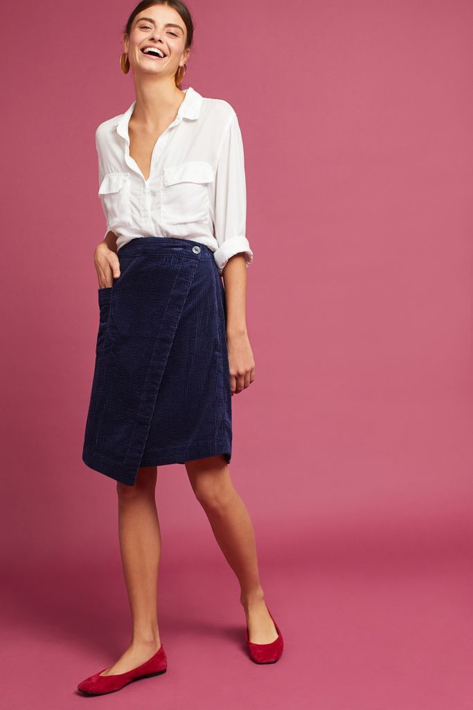 Corduroy Wrap Skirt | Anthropologie