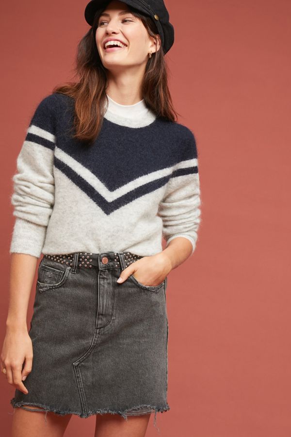 DL1961 Georgia Distressed Denim Skirt | Anthropologie