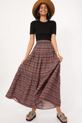 tiered maxi skirt anthropologie