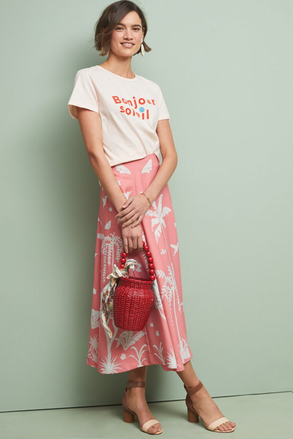 Palm Tree Skirt Anthropologie