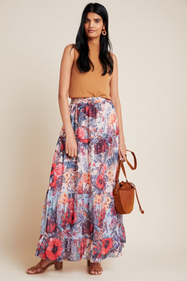 tiered maxi skirt anthropologie