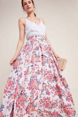 Chalfont Floral Maxi Skirt | Anthropologie