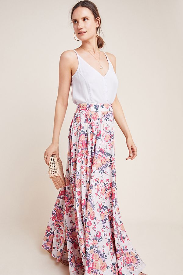 Chalfont Floral Maxi Skirt | Anthropologie